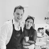 Clara and Sebas in their kitchen