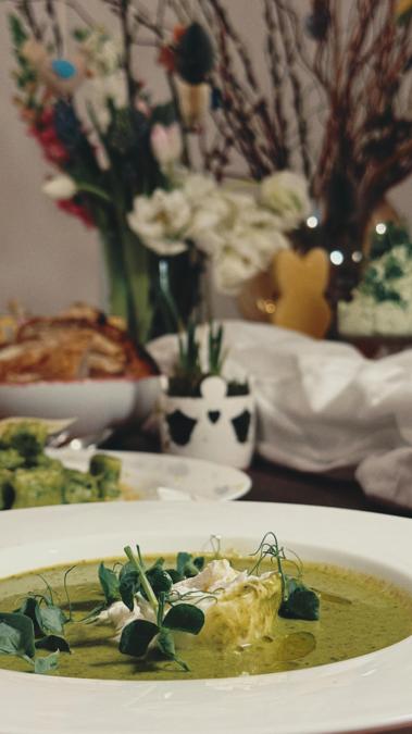 Creamy Wild Garlic Soup with Wild Garlic Butter Gnocchi